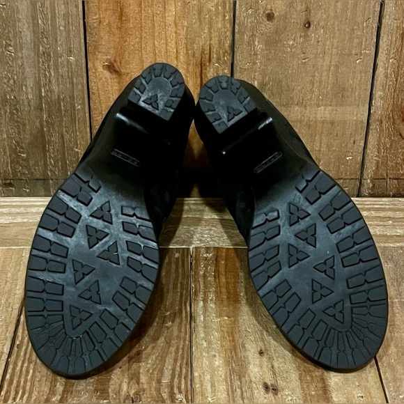 Coach Lenora Suede Boots with Shearling Lining & Logo Button Accents. - Picture 15 of 16